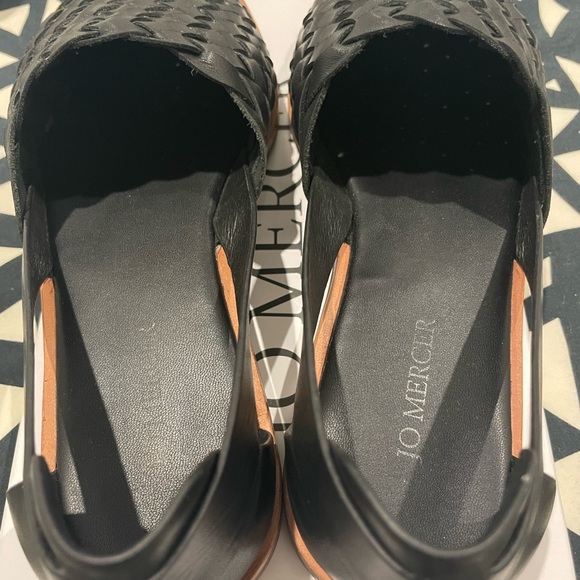 Wisdom black leather flats by Jo Mercer - Picture 5 of 6